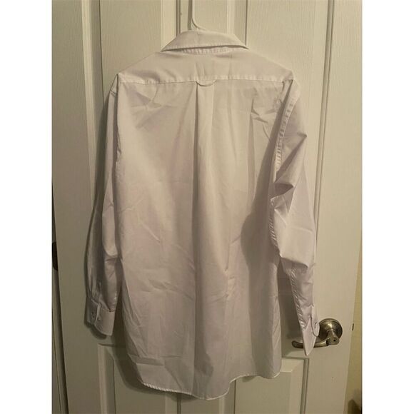 IZOD Men's Stretch Dress Shirt White Long Sleeve Size M Business Casual - Picture 4 of 4